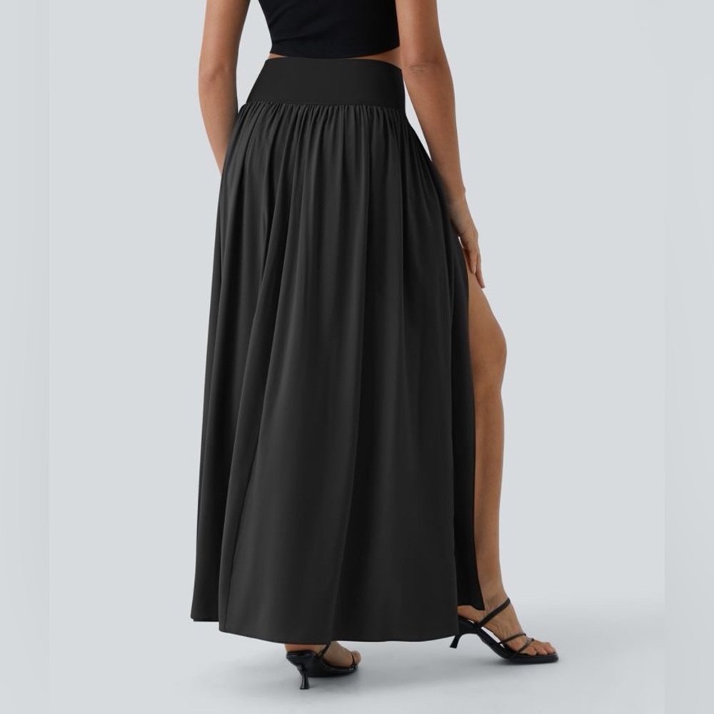 HALARA Breezeful High Waisted Split 2-in-1 Flowy Quick Dry Maxi Casual Skirt - Picture 8 of 8